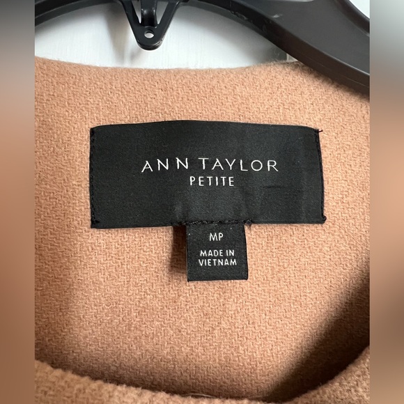 Ann Taylor Camel Crew Neck Coat wool blend double breasted peacoat MP - Picture 10 of 10